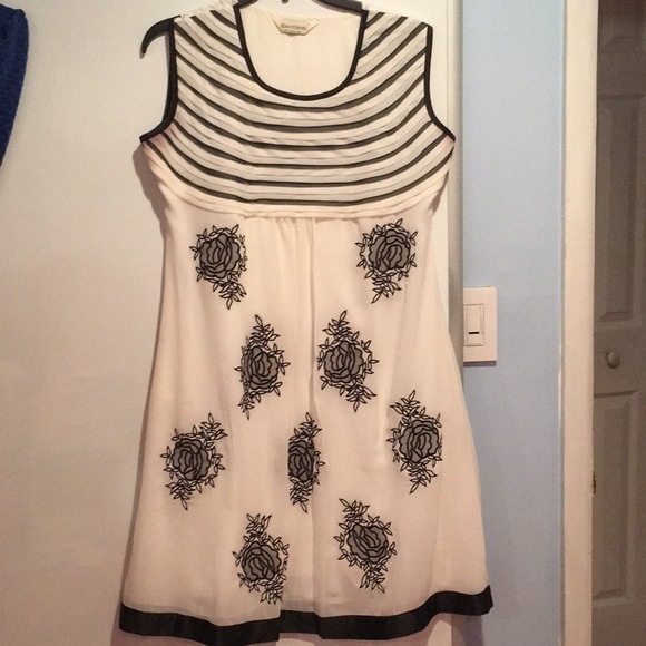 white flowy floral dress